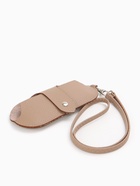 Футляр для очков на кнопке, с карабином, длина 17 см, бежевый - Фото 3