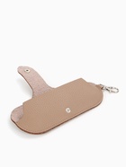 Футляр для очков на кнопке, с карабином, длина 17 см, бежевый - Фото 7