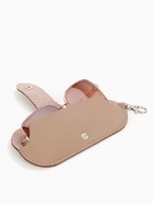 Футляр для очков на кнопке, с карабином, длина 17 см, бежевый - Фото 2