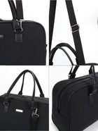 Сумка дорожная на молнии Bagsland, длинный ремень, чёрная - Фото 2