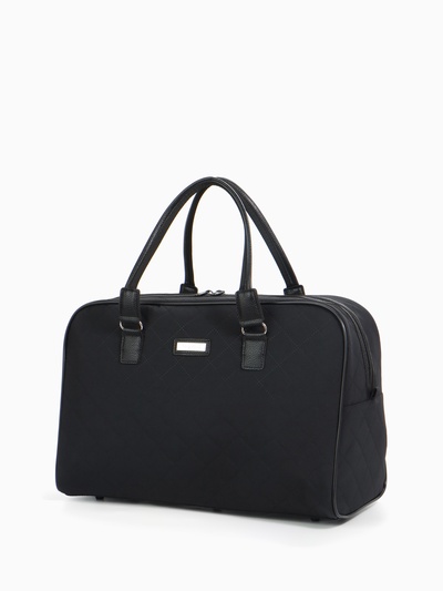 Сумка дорожная на молнии Bagsland, длинный ремень, чёрная