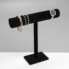 Подставка для часов, браслетов, флок, цвет чёрный, 30.5×30.5×5 см - Фото 3