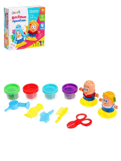 УЦЕНКА (нет пластилина) Набор для игры «Весёлые причёски»
