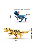 УЦЕНКА Конструктор UNICON «Диномир», 22 детали, тираннозавр и велоцираптор, звуковые эффекты - Фото 2