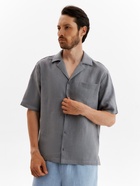 Рубашка мужская с коротким рукавом MIST, размер 48, серая - Фото 8