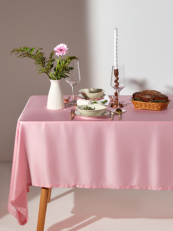 Скатерть «Этель» Rosy, 150×110 см, розовая - Фото 1