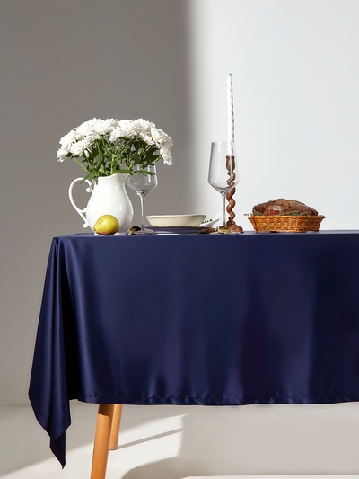 Скатерть «Этель» Sapphirine, тёмно-синяя, 150×110 см