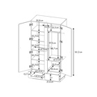 Шкаф двухсекционный Polini kids Ameli 4010, с ящиками, белый-дуб крафт золотой - фото 121395013