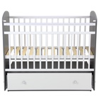 Кроватка детская Фея 750, графит-белый - фото 121395015