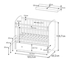 Кроватка детская Фея 750, графит-белый - фото 121395019