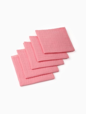 Набор платочков Крошка Я Raspberry 20*20 см-5 шт, муслин, 100 % хлопок 10858255