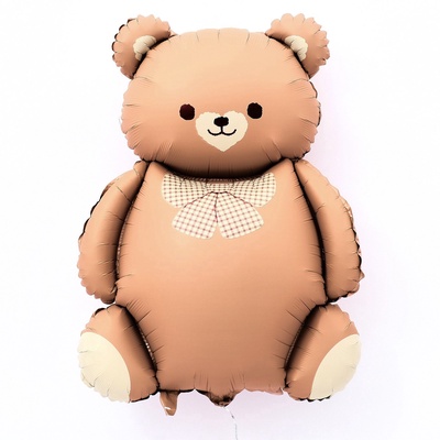 Воздушный шар фольгированный 35" «Мишка с бантом»