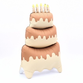 Воздушный шар фольгированный 60" «Сливочный торт», под воздух