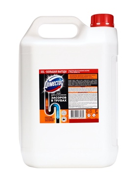 DOMESTOS средство от засоров в трубах 5Л 10888653