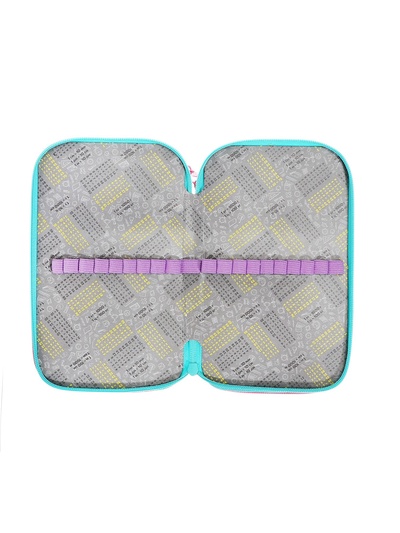 Пенал школьный, 3 секции, 12.5×20.5×5.5 см «Кот Корея»