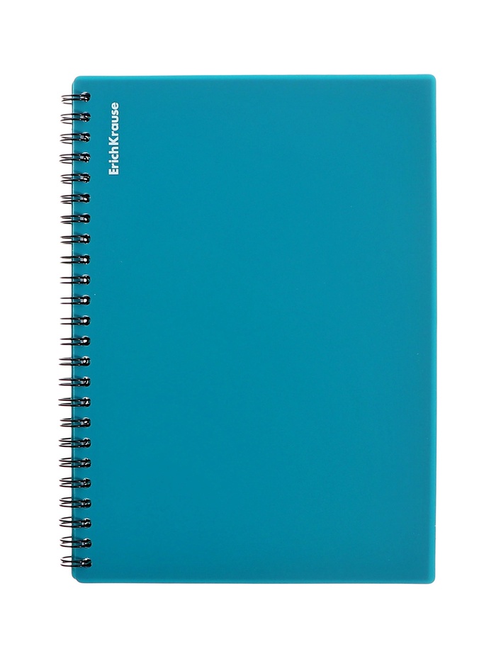 Тетрадь на спирали ErichKrause. Reef А5, 80 листов, в клетку, пластиковая обложка, блок офсет, бирюзовая - Фото 1