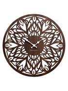 Часы настенные Tenero, интерьерные, плавный ход, d=33.5 см, ажурные, коричневые - Фото 1