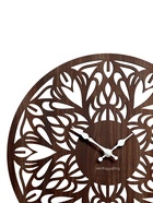 Часы настенные Tenero, интерьерные, плавный ход, d=33.5 см, ажурные, коричневые - Фото 3