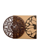 Часы настенные Tenero, интерьерные, плавный ход, d=33.5 см, ажурные, коричневые - Фото 6