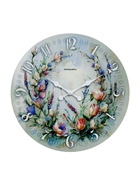 Часы настенные Lavanda, прованс, интерьерные, плавный ход, d=45 см, цветочный дизайн - Фото 1