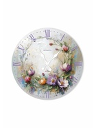 Часы настенные Fiori, прованс, интерьерные, плавный ход, d=33.5 см, цветочный дизайн - фото 42951321