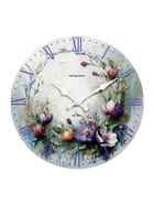 Часы настенные Fiori, прованс, интерьерные, плавный ход, d=33.5 см, цветочный дизайн - Фото 1