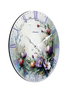 Часы настенные Fiori, прованс, интерьерные, плавный ход, d=33.5 см, цветочный дизайн - Фото 4