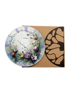 Часы настенные Fiori, прованс, интерьерные, плавный ход, d=33.5 см, цветочный дизайн 10886367 - фото 319849840