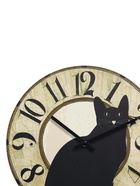 Часы настенные Gatto nero, черный кот, интерьерные, плавный ход, d=33.5 см - Фото 3