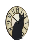 Часы настенные Gatto nero, черный кот, интерьерные, плавный ход, d=33.5 см 10886368 - фото 319849842