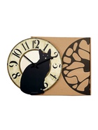 Часы настенные Gatto nero, черный кот, интерьерные, плавный ход, d=33.5 см 10886368 - фото 319849848