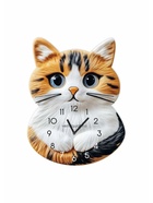 Часы настенные Tommy, котенок, интерьерные, детские, бесшумные, плавный ход, d=33.5 см - фото 42951325