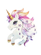 Часы настенные Gelato, единорог, интерьерные, детские, бесшумные, плавный ход, d=33.5 см - Фото 1