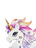 Часы настенные Gelato, единорог, интерьерные, детские, бесшумные, плавный ход, d=33.5 см - Фото 3