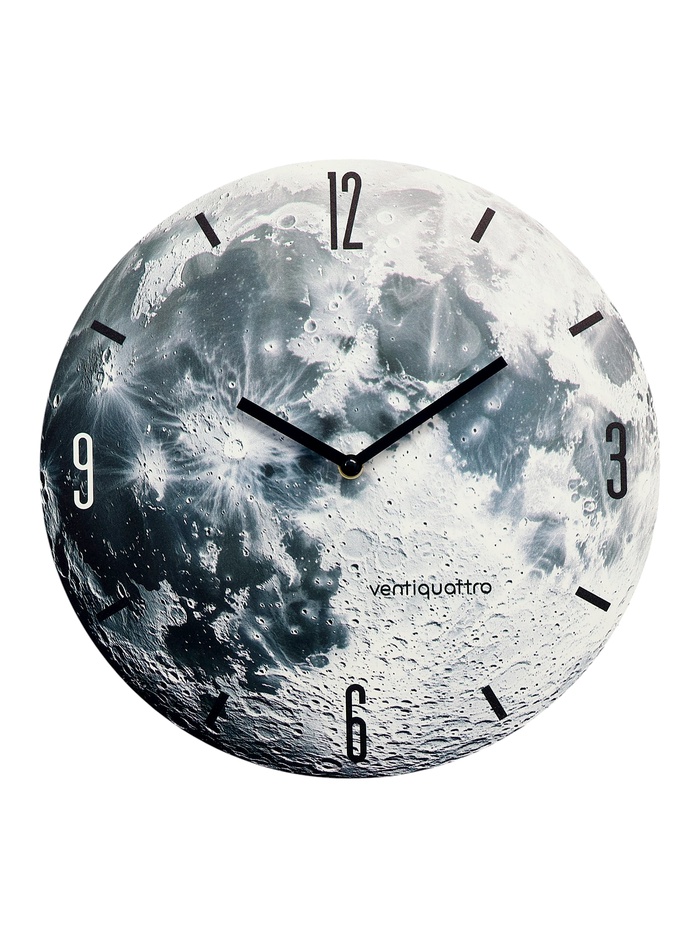 Часы настенные Luna, Луна, интерьерные, плавный ход, d=33.5 см - Фото 1