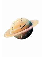 Часы настенные Saturn, планета Сатурн, интерьерные, плавный ход, d=45 см - фото 42951337