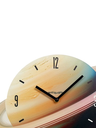 Часы настенные Saturn, планета Сатурн, интерьерные, плавный ход, d=45 см