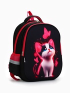 Рюкзак школьный, каркасный, 39×30×14 см «Котик» - Фото 2