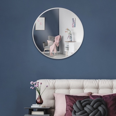 Зеркало интерьерное настенное круглое «Рубин», c окантовкой, d=50 см, цвет белый