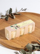 Ароматическая свеча в стакане, набор 3 шт., по 50 мл, 10 ч, 32 г, ваниль - Фото 5