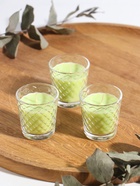 Ароматическая свеча в стакане, набор 3 шт., по 50 мл, 10 ч, 32 г, лайм-мята - Фото 1