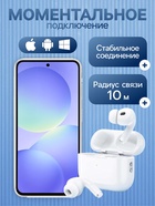 УЦЕНКА Наушники беспроводные Hoco EW50, TWS, вакуумные, Bluetooth 5.3, 40/300 мАч, шумоподавление, белые - Фото 2
