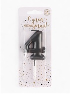 Свеча в торт «Мокрый асфальт», цифра 4 - фото 116040865 Свеча в торт «Мокрый асфальт», цифра 4 - фото 116040865