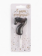 Свеча в торт «Мокрый асфальт», цифра 7 - фото 116040868 Свеча в торт «Мокрый асфальт», цифра 7 - фото 116040868