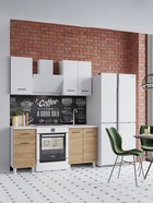 Кухонный гарнитур для маленькой кухни «Тренд», 1000 мм, цвет белый/дуб вотан - Фото 1