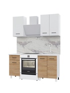 Кухонный гарнитур для маленькой кухни «Тренд», 1000 мм, цвет белый/дуб вотан - Фото 2