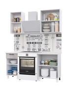 Кухонный гарнитур для маленькой кухни «Тренд», 1000 мм, цвет белый/дуб вотан - Фото 3