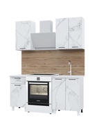 Кухонный гарнитур для маленькой кухни «Тренд», 1000 мм, цвет мрамор/арктик МДФ - Фото 2