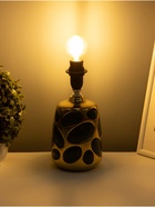 Основание настольной лампы керамика "Пузырьки" тёмно-зелёная с золотом Е14 40Вт RISALUX - фото 43077734