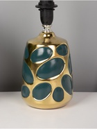 Основание настольной лампы керамика "Пузырьки" тёмно-зелёная с золотом Е14 40Вт RISALUX - фото 43077735